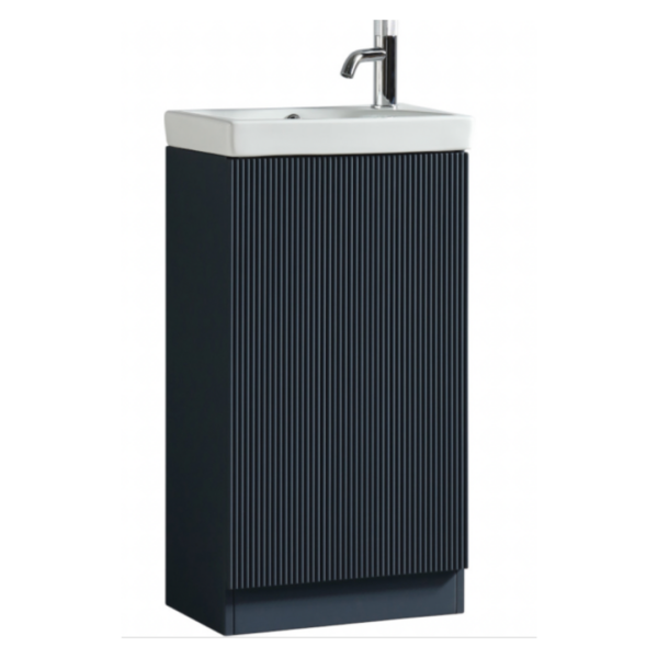 Flauto 460mm Cloakroom Vanity Unit - Midnight Shadow